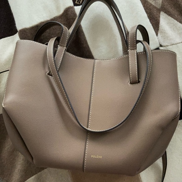 Polene Handbags - Polene Cyme Mini Taupe Handbag shoulder bag